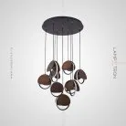 Готовая комбинация светильников REST MORE Цвет Светлое Дерево. 9 ламп на диске Lampatron 3552-8673