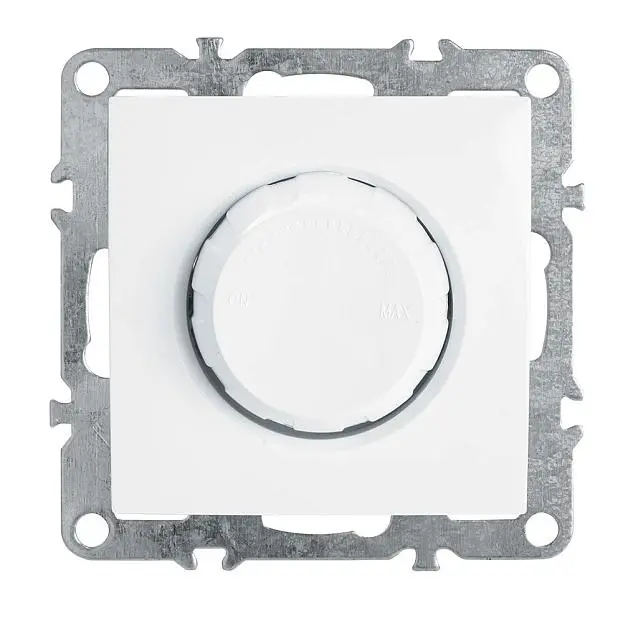 Выключатель диммирующий (механизм) STEKKER 39313, PSW10-9106-01, 250В, 600W Эрна, белый Выключатель диммирующий (механизм) STEKKER 39313, PSW10-9106-01, 250В, 600W Эрна, белый