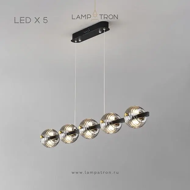 Реечный, рядный светильник SEMUND LONG 5 шаров. Цвет Черный Lampatron 8100-22151 Реечный, рядный светильник SEMUND LONG 5 шаров. Цвет Черный Lampatron 8100-22151