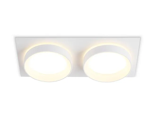 Встраиваемый светильник Ambrella light TN6711/2 WH белый IP44 GX53/2 max 15W 210*105*45