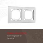 Рамка из поликарбоната на 2 поста Arte Milano 503.06-2.silver am