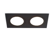 Встраиваемый светильник Ambrella light TN6615/2 BK черный IP44 GX53/2 max 15W 215*110*24