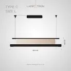 Реечный, рядный светильник ATARI NUOVO L Тип C. Размер L Lampatron atari-nuovo-l-c-l 9082-25883