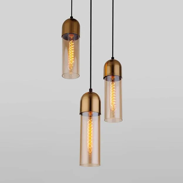 Подвесной светильник Eurosvet 50180/3 янтарный a052425 Airon