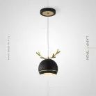 Подвесной светильник WENDY Цвет Черный + Латунь. Трехцветный свет Lampatron 5944-15796