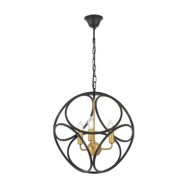 Подвесной светильник Lumina Deco LDP 1243-3 BK+MD Casai Подвесной светильник Lumina Deco LDP 1243-3 BK+MD Casai
