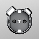 Накладка для розетки Schuko с зарядным устройством USB A+C, со шторками 16A 250В, сталь, Donel DS22937 S08