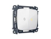 Комплект механизма 2-клавишного выключателя с подсветкой 3200K OMEGA Ambrella Volt MO104010 QUANT