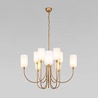 Подвесная люстра с тканевыми абажурами Eurosvet 60164/10 латунь a065749 Abbey