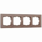 Рамка на 4 поста Werkel W0041142 (латте, стекло) a058821 Favorit