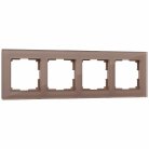 Рамка на 4 поста Werkel W0041142 (латте, стекло) a058821 Favorit