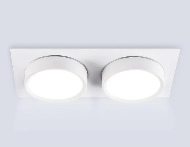 Встраиваемый светильник Ambrella light TN6741/2 WH белый IP44 GX53/2 210*110*57