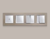 Комплект механизма 2-клавишного перекрестного выключателя 10A-250V ALFA Серебро глянец Volt MA403030 QUANT