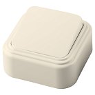 Выключатель STEKKER 49051 PSW06-21-20 одноклавишный открытой установки, 250В, 6А, IP20, слоновая кость (VA 16-131-БЖ)