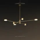 Люстра SUNSHINE 6 плафонов. Латунь. Размер L. Lampatron 1666-22315