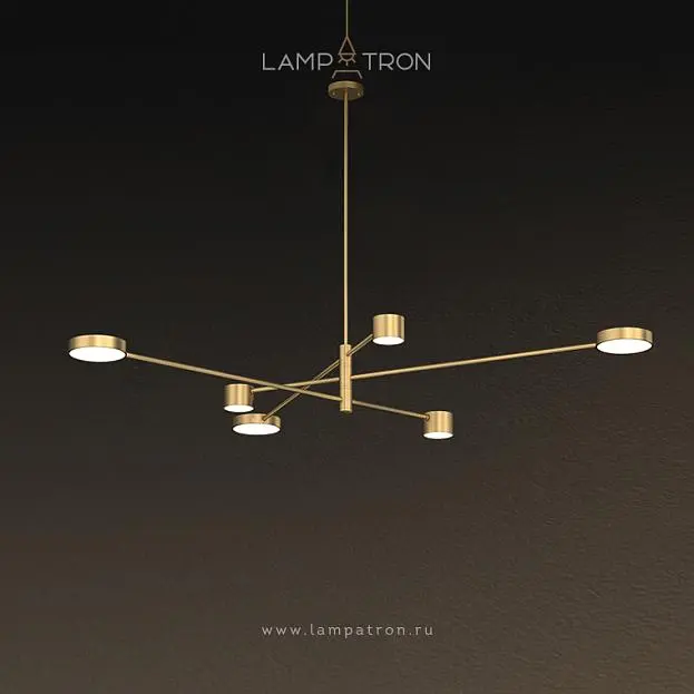 Люстра SUNSHINE 6 плафонов. Латунь. Размер L. Lampatron 1666-22315 Люстра SUNSHINE 6 плафонов. Латунь. Размер L. Lampatron 1666-22315