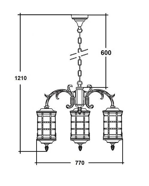 Уличный светильник подвесной Oasis Light 81270/3/16 cover Gw BARSELONA