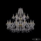 Люстра хрустальная Bohemia Ivele Crystal  1403/12+6/360/2d G