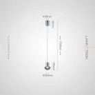 Подвесной светильник TIBERT 1 плафон. Цвет хром. С лифтом Lampatron 8607-23991