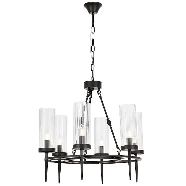 Подвесной светильник Lumina Deco LDP 8022-6 BK+PR Moratti Подвесной светильник Lumina Deco LDP 8022-6 BK+PR Moratti