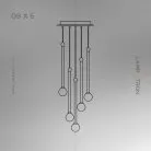 Готовая комбинация светильников BAST MORE 5 ламп. Диск Lampatron 5088-12956