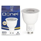 Светодиодная лампа 9Вт, MR16, 220В, GU10, 3000K, 720Лм, Ra>80, 60°, D50хH65мм, Dim Triac Donel DN03003W9GU10Dim DN03
