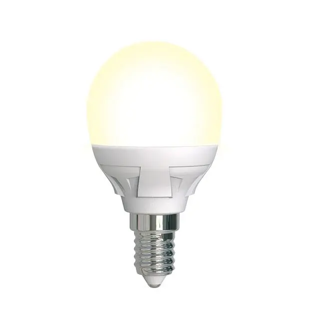 Лампочка светодиодная Uniel LED-G45 7W/3000K/E14/FR/DIM PLP01WH картон Лампочка светодиодная Uniel LED-G45 7W/3000K/E14/FR/DIM PLP01WH картон