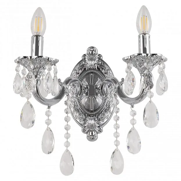 Бра с хрустальными подвесками Bohemia Ivele Crystal AL7801B10/2/175 B Ni