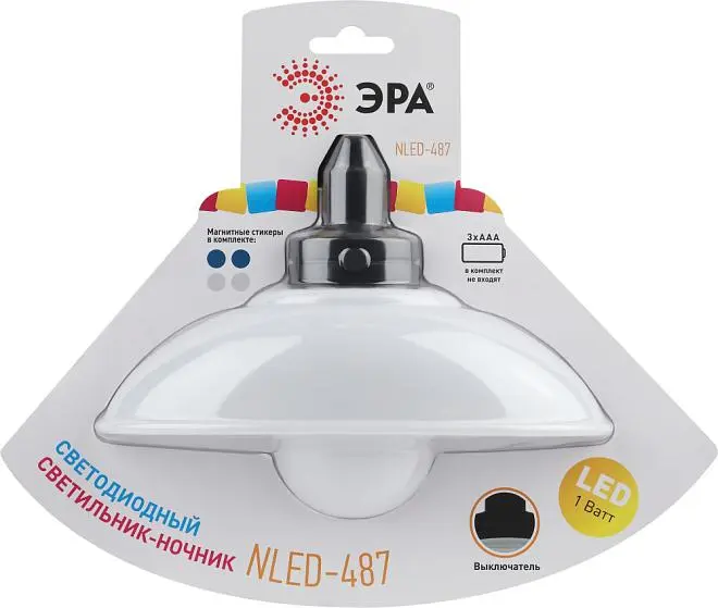 Ночник ЭРА NLED-487-1W-SW-W Ночник ЭРА NLED-487-1W-SW-W