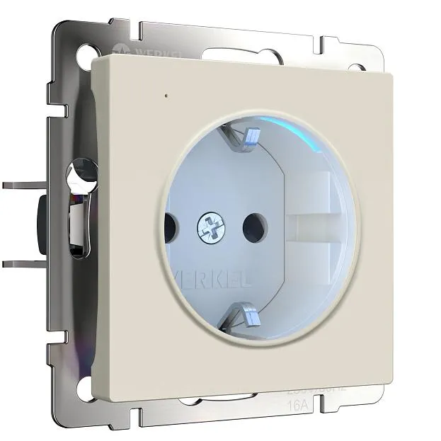 Розетка с подсветкой Werkel W1171462 (айвори матовый) a062424