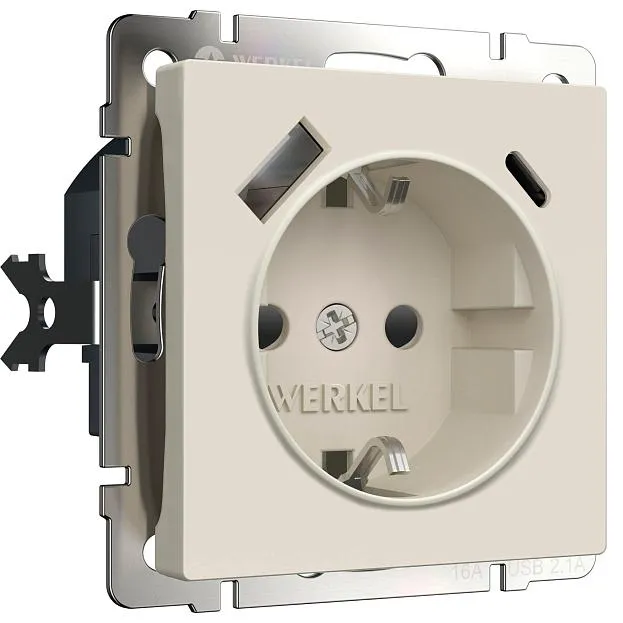 розетка с заземлением, шторками и USB Werkel W1171762 Встраиваемые механизмы айвори матовые a069611 розетка с заземлением, шторками и USB Werkel W1171762 Встраиваемые механизмы айвори матовые a069611