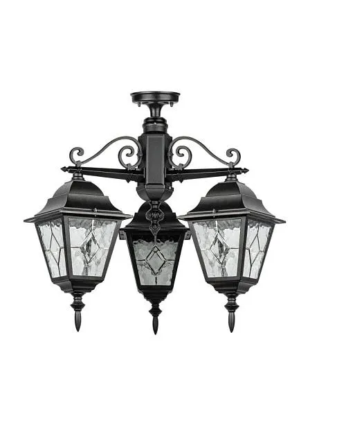 Потолочный светильник уличный Oasis Light 79970MAlgW/3 Bl QUADRO M lead GLASS Потолочный светильник уличный Oasis Light 79970MAlgW/3 Bl QUADRO M lead GLASS