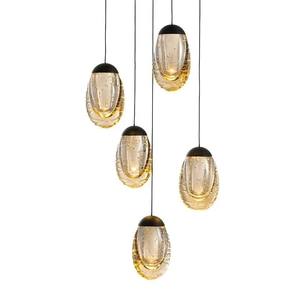 Подвесной светильник Delight Collection MD25090022-5A matt black/champagne