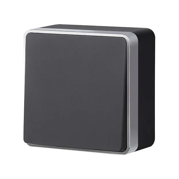 Выключатель одноклавишный проходной werkel w5012034 накладные механизмы gallant черный с серебром a051166