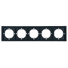 Рамка 5-местная, PFR00-3005-05, черный бархат Stekker 50465 Мия