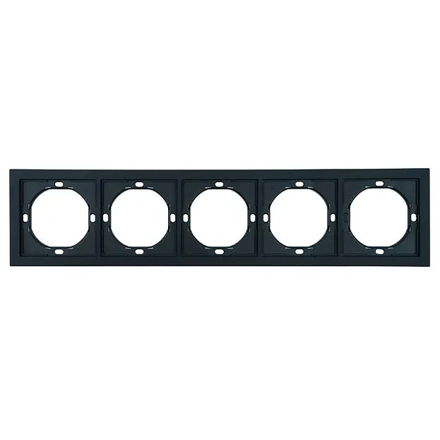 Рамка 5-местная, PFR00-3005-05, черный бархат Stekker 50465 Мия