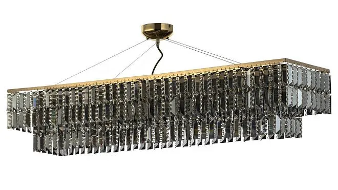 Подвесная хрустальная люстра Arti Lampadari Milano E 1.5.120x30.107 G Подвесная хрустальная люстра Arti Lampadari Milano E 1.5.120x30.107 G