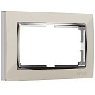 Рамка для двойной розетки Werkel W0081903 (слоновая кость/хром) a051648 Snabb