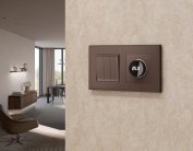 Лицевая панель ALFA (Темная бронза матовый) для терморегулятора теплого пола с цифровым дисплеем Volt AP6358 QUANT