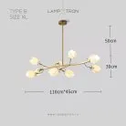 Кольцевые люстры и светильники JULY Модель B. Размер XL Lampatron 8614-24022