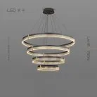 Кольцевые люстры и светильники ALMER Четыре кольца. 40 + 60 + 80 + 100 см Lampatron 7450-20640