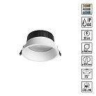 Светильник встраиваемый с переключателем цв. температуры IP44 LED 30W 220-240V 3000К\4000К\6000К Novotech 359557 CLARA