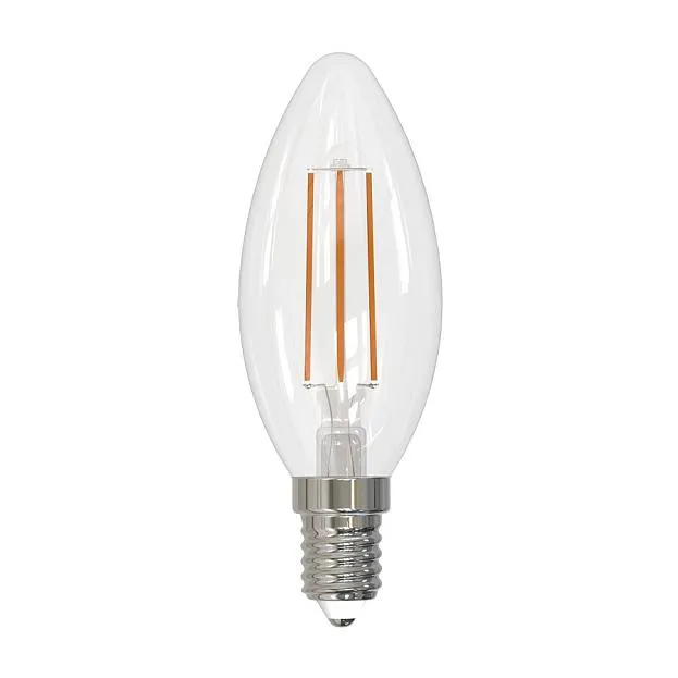 Лампочка светодиодная филаментная Volpe LED-C35-7W/3000K/E14/CL/SLF Optima Филамент