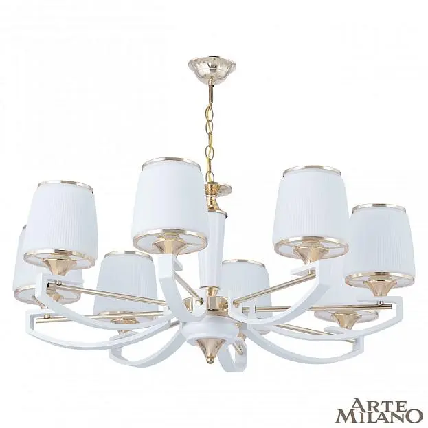 Люстра подвесная с плафонами 302457/8 Wh/Gd Arte Milano Florentia Люстра подвесная с плафонами 302457/8 Wh/Gd Arte Milano Florentia