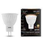 Лампа светодиодная Gauss 132517103 GU4 3W 3000K матовая