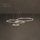 Кольцевые люстры и светильники CRUISE BLACK LUX Четыре кольца. 60 + 80 + 100 + 120 см Lampatron 5748-15128