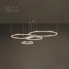 Кольцевые люстры и светильники CRUISE BLACK LUX Четыре кольца. 60 + 80 + 100 + 120 см Lampatron 5748-15128