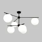 Потолочный светильник со стеклянными плафонами Eurosvet 60147/6 черный a063852 Marbella