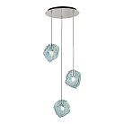 Подвесной светильник ST Luce Portici SL1175.113.03 Хром/Светло-голубой E14 3*40W