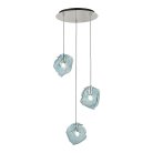 Подвесной светильник ST Luce Portici SL1175.113.03 Хром/Светло-голубой E14 3*40W